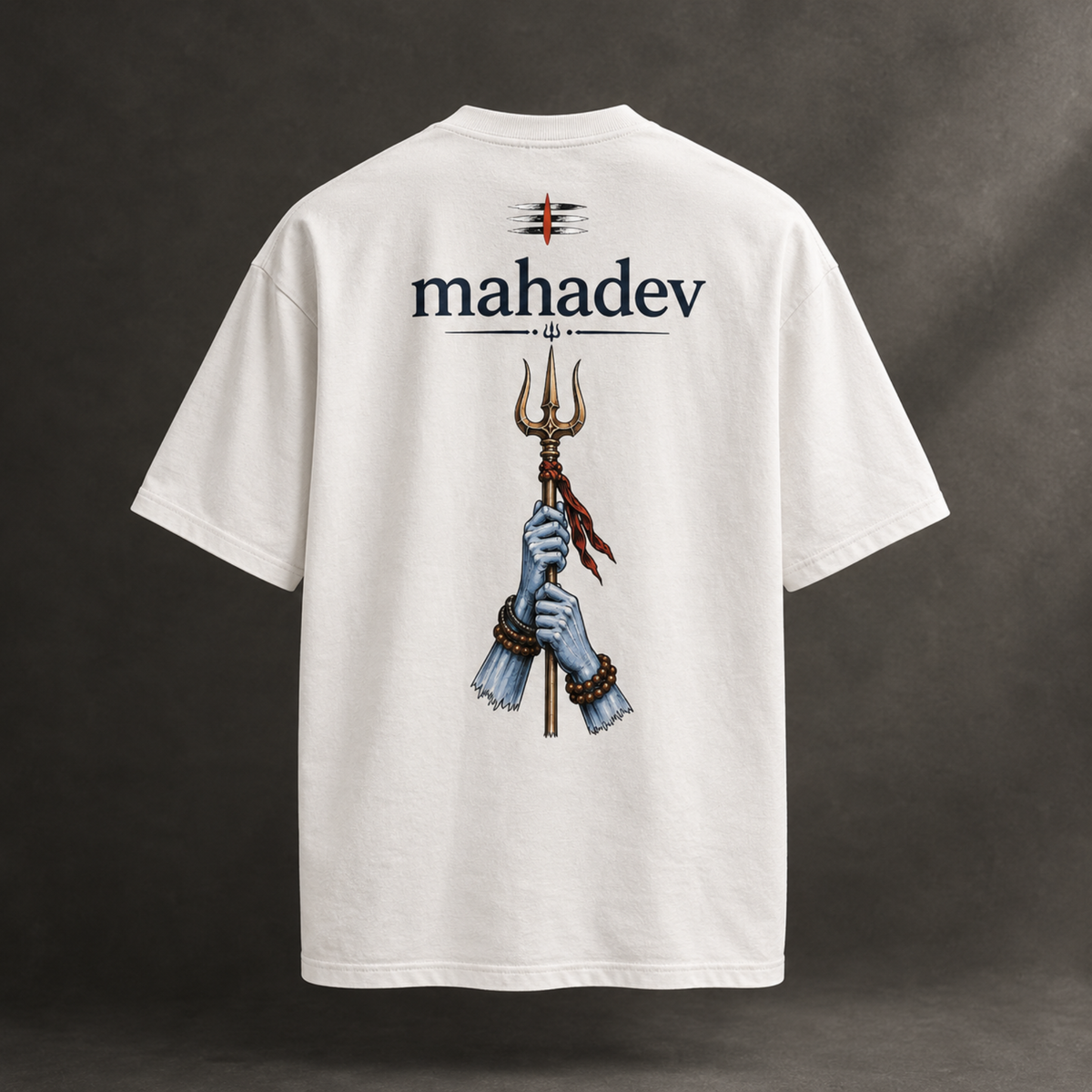 Mahadev oversized tee alternate product view by DRIPYUG