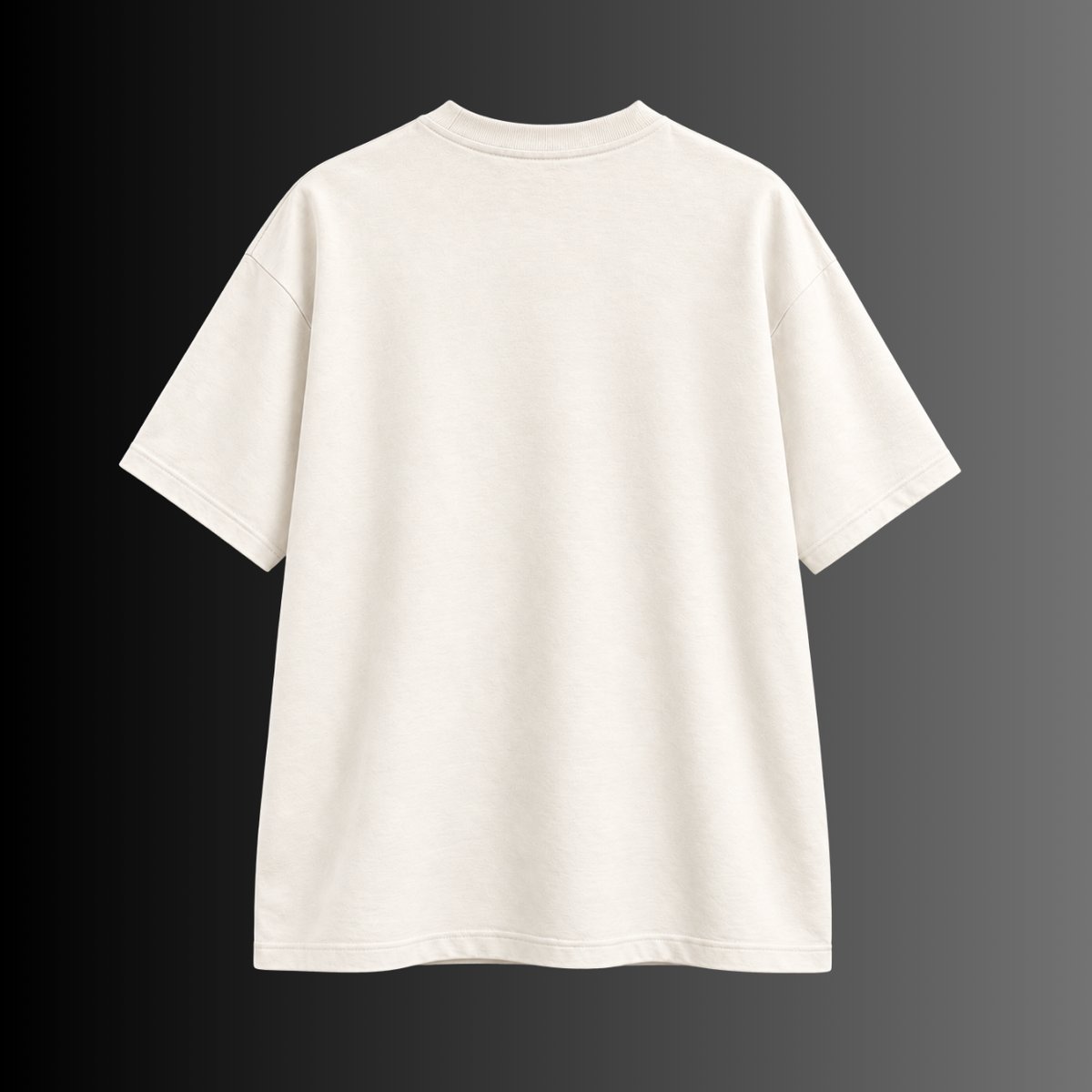 Model wearing the Shakti oversized cream T-shirt by DRIPYUG